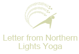 Northern Lights Yoga Button for Letter